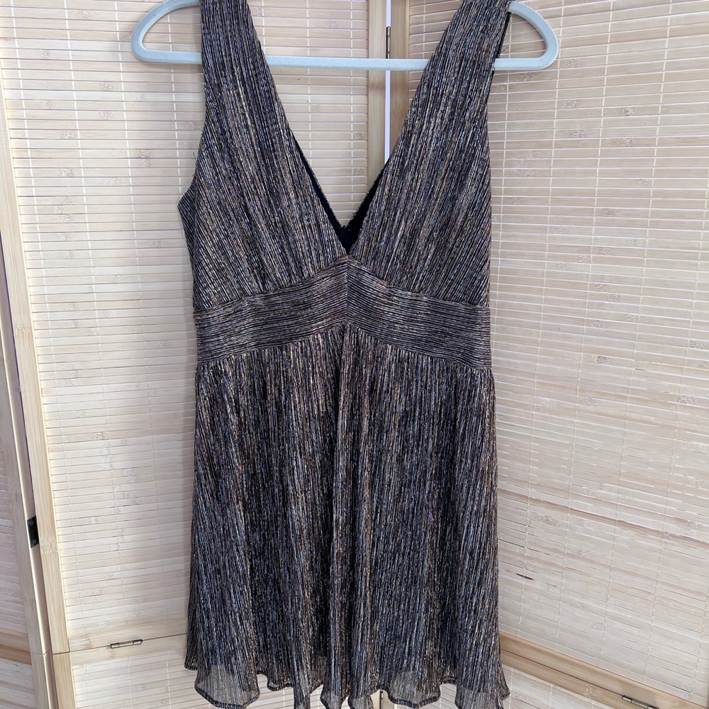 Elegant Black and Gold Cocktail Dress